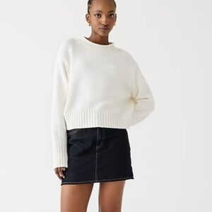 J.Crew Ivory Rollneck Trade Sweater Size Small